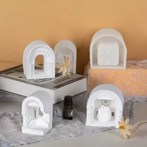 INTODIY טירת ארמון אדריכלות נרות סיליקון עובש כיפת קשת עמודה רומית טיח סבון אפוקסי שרף ביצוע מתנות קרפט בית