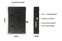 Ph-mètre en ligne double sonde TDS EC PH température humidité 5 en 1 mètre pour filtre à eau/culture hydroponique/aquarium