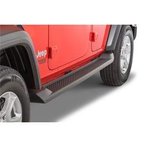 Marchepieds latéraux pour Jeep Wrangler JL deux portes quatre portes en acier noir - Product Image 2