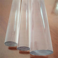 Barre ronde en PMMA acrylique transparente haute résistance, barre transparente à fort impact, tige en plastique solide sur mesure pour la décoration d'ingénierie