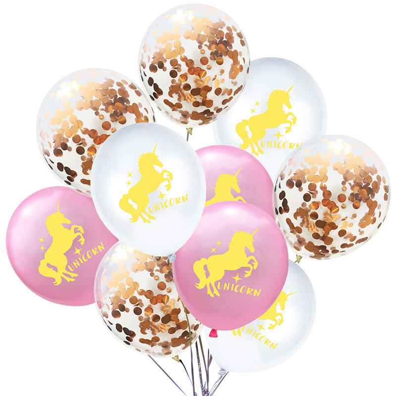Unicorn birthday decoration Unicorn Balloons Party supplies Foil Balloon Gold Confetti Balloon unicorn birthday party supplies