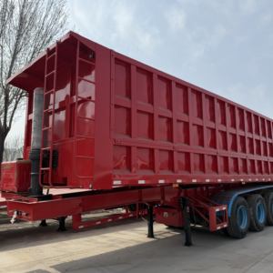 Semi-remorque à plateau fermé en acier à 3 essieux, 60 tonnes, type fourgon, pour marchandises sèches, avec une charge utile maximale de 70 000 kg, à vendre - Product Image 4