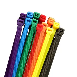 China Supplier Black/White or Can be Customized Self-Locking Nylon 66 Cable Tie 40 LBS 8 Inches Long Custom Logo Plastic Zi