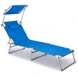 Chaise longue pliante inclinable pour la plage, la terrasse, la piscine, le jardin - Product Image 1