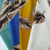 Tissu en crêpe de polyester imprimé motif floral, vendu au mètre, échantillons gratuits, vente en gros