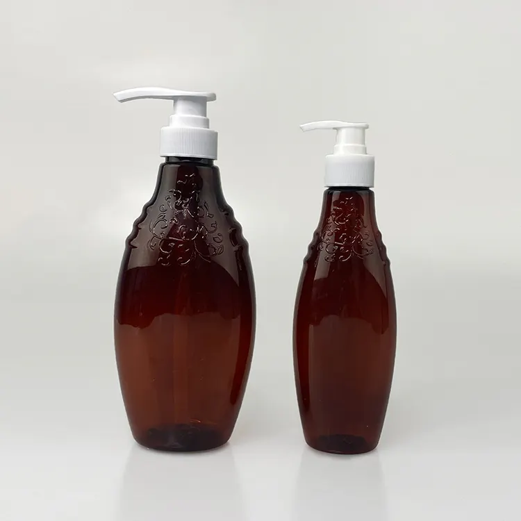 Botella vacía de plástico para champú, contenedor de 500ml y 250ml