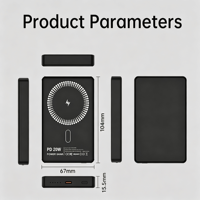 Batterie externe magnétique sans fil ultra-mince 10000 mAh, grande capacité, charge rapide, portable, logo personnalisé