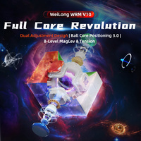 WeiLong WRM V10 3x3 Speed Magic Cube Magnetik Anti pop Kubus Puzzle Kompetisi Custom Printed Magic Cubes