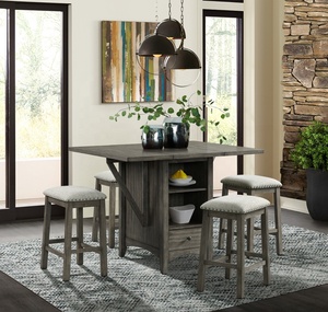 Mesa de madera maciza Dropleaf con diseño moderno para comedor, cocina y sala de estar, buena para muebles para el hogar - Product Image 3