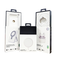 Découvrez les écouteurs boîte d'emballage de câble de données USB avec fenêtre boîtes en papier de produits électroniques