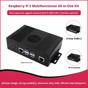 Carte d'extension tout-en-un Waveshare <span class=keywords><strong>Raspberry</strong></span> <span class=keywords><strong>Pi</strong></span> 5 avec port <span class=keywords><strong>Ethernet</strong></span>/4 ports <span class=keywords><strong>USB</strong></span> 3.0/adaptateur d'interface M.2 132x85mm 180 jours - Product Image 2