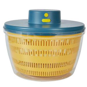 Essoreuse à salade électrique innovante à double port avec tambour en PET écologique de 4 L, fonction d'essorage rapide pour une utilisation à la maison et en cuisine - Product Image 1