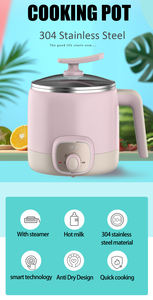 <span class=keywords><strong>Prix</strong></span> de gros marmite électrique portable à contrôle de température marmite électrique 220v mini 1.2L marmite à soupe pour étudiant - Product Image 4