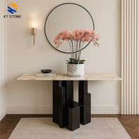 Table console d'entrée KT STONE, style nordique minimaliste, imperméable, anti-poussière, élégante, décoration de la maison, marbre