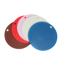 Sets de table en silicone de forme ronde de nouveau design tapis de table à manger d'isolation thermique pour le caoutchouc de ménage de cuisine