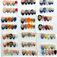 Uñas Acrílicas de Lujo Hechas a Mano con Efecto Ojo de Gato 3D, Forma de Almendra, Cortas, Reutilizables, con Pegamento, Logotipo Personalizado