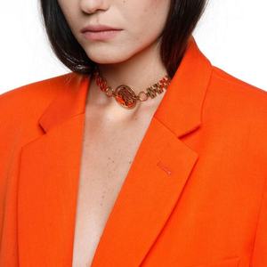 قلادة بحزام للساعة قلادة عصرية جريئة من الفولاذ المقاوم للصدأ سلسلة كتف قلادة مطلية بالذهب عيار 18 سلسلة عملة مكتنزة - Product Image 4