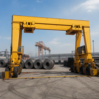 Grue portique électrique sur pneus de 20-50 tonnes avec commande PLC et palan de 3 m de portée pour la manutention de conteneurs portuaires