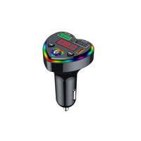 Großhandel S2 Kabelloser Auto-BT-5.0-FM-Transmitter Radioempfänger PD-Autoladegerät MP3-Auto-Audio-Musikadapter 2 USB-Anschlüsse