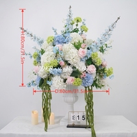 Boule de fleurs artificielles en soie d'hortensia de haute qualité, grande taille 80 cm, pour centre de table de mariage, décoration de mariage