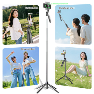 Telefoonstatief Uitschuifbaar Mobiele Telefoon en Selfie Stick Afstandsbediening 360° Geüpgradede Mobiele Telefoon Statief voor <span class=keywords><strong>Video</strong></span>-opnames - Product Image 3