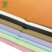 2 bolsillos logotipo personalizado papel Kraft impresión A4 papel archivo presentación carpeta con ranura para tarjeta de visita
