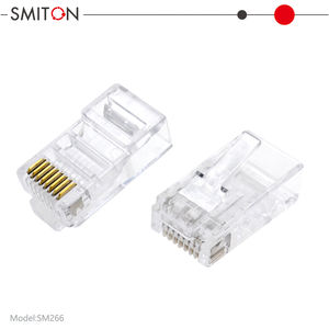 镀金非屏蔽 Cat6 UTP 8P8C RJ45 模块化插头公头外径 1.1 毫米 8 针网络电缆连接器 - Product Image 5