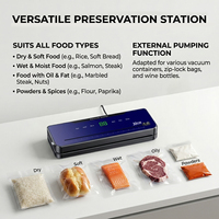 65kPa 120W 30cm 4L/min sec humide ecran LED coupe-sac tuyau externe menage machine sous vide soudeuse emballage alimentaire