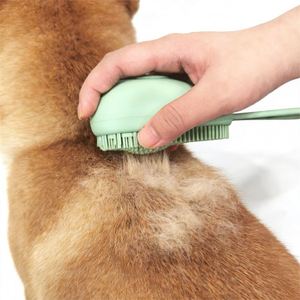 New Pet Bathing <b>Brush</b> Green Silicone Durable Lightweight Pet Grooming <b>Brush</b> for Bathroom - Product Image 3