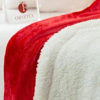 Plaid réversible en flanelle sherpa 100 % polyester, doux et chaud, à double face, motif floral uni, pour canapé et lit, toutes saisons