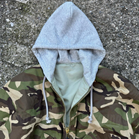 Blouson bomber réversible en coton sergé isolé avec logo personnalisé, blouson bomber réversible camouflage pour homme