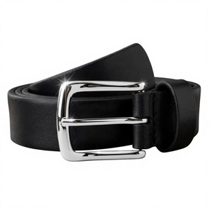 Ceinture pour homme en cuir de vache véritable de haute qualité, style vintage, boucle carrée en acier, imperméable, écologique, durable - Product Image 2