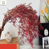 Hochwertige 135CM künstliche Stechpalme Mini Berry Fruit Hanging Stem Long Branch für Hochzeits tisch Weihnachten Neujahr Dekoration