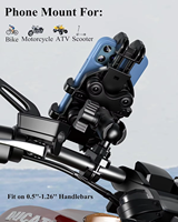 Support de téléphone pour moto Kewig avec amortisseur de vibrations et support de téléphone pour vélo en silicone souple, étanche IP66 et antivol