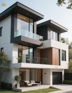 Conception de villa créative sans limites, <span class=keywords><strong>plan</strong></span> 2D et rendu <span class=keywords><strong>3D</strong></span> pour une conception extérieure et d'escalier moderne présentant l'apparence de la maison - Product Image 1