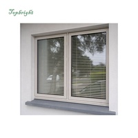 Grille de fenêtre à battants en verre trempé PVC, fenêtre et porte battantes en plastique PVC double vitrage