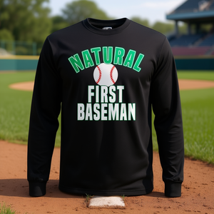Camiseta de béisbol de manga larga Natural First Baseman para la posición de primera base - Product Image 3
