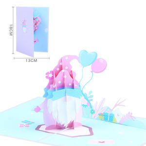 Carte de vœux de la Saint-Valentin, poupée <span class=keywords><strong>sans</strong></span> <span class=keywords><strong>visage</strong></span> mignonne en trois dimensions, nouvelle impression numérique, carte de vœux de lutin, anniversaire, amour, papier - Product Image 4