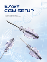 Aiguille d'insertion de capteur CGM Ieeton Medical OEM, canal en C, biseau à 36 degrés, acier inoxydable de qualité médicale, ISO 13485/RoHS/CE