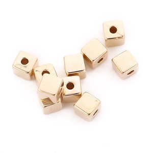 Perles carrées 44 mm en résine plastique électroplaquée pour la fabrication de bracelets – Or KC, Cuivre Rouge, Or Blanc - Product Image 5