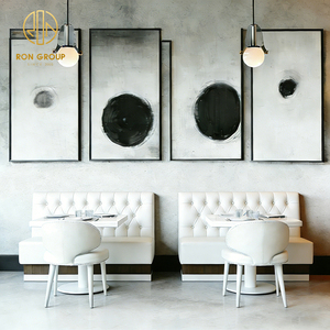 Set di Sedie e Tavoli Bianchi per Caffetteria e Ristorante, Arredamento con Divanetti e Panche - Product Image 4