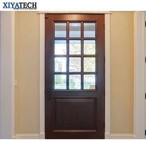 XIYATECH American Modern puertas exteriores de madera maciza pivote de madera externo puerta principal puertas de entrada frontal para casa - Product Image 5