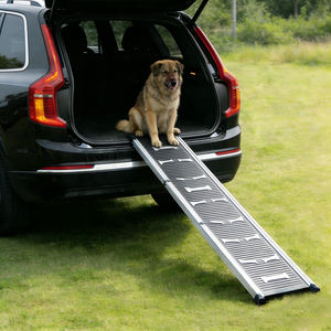 250lbs क्षमता के साथ कार टेलीस्कोपिंग कुत्ते रैंप के लिए एल्यूमीनियम टेलीस्कोप पालतू रैंप - Product Image 2