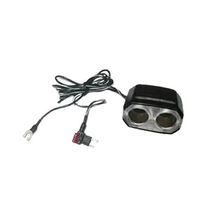 2 Port Car Cigarette Lighter Auto Lighting Power Two Socket Car Charger With Fuse