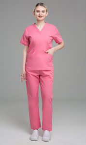 La migliore vendita di Logo personalizzato medico ospedaliero medico cura Scrub salone di bellezza parrucchiere donna Scrub chirurgico set uniformi - Product Image 3