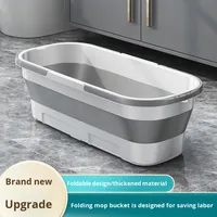 Seau à serpillière portable rectangulaire en plastique PP, étanche, épaissi, durable, 10L, pliable, moderne, pour lavage de voiture, extérieur, voyage