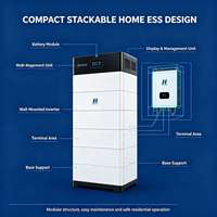 Système de stockage d'énergie solaire domestique à basse tension empilable 6000 cycles avec surveillance intelligente et alimentation de secours photovoltaïque