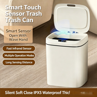 Poubelle intelligente à couvercle automatique grande capacité, poubelle à capteur étroite et fine pour salle de bain, chambre, cuisine, usage domestique