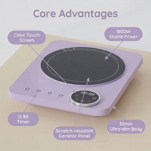 Cuisinière <span class=keywords><strong>à</strong></span> <span class=keywords><strong>induction</strong></span> intelligente portable 3500W Écran tactile numérique Cuisson rapide Économie d'énergie Légère - Product Image 5