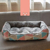 Coussin rectangulaire en polaire pour chat, doux et épais, idéal pour l'hiver, pour chats et chiens